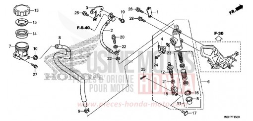 RR. BRAKE MASTER CYLINDER VFR1200XDLF de 2015